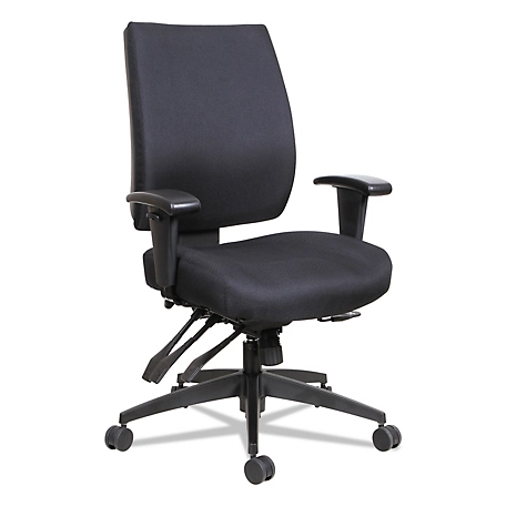 Alera Wrigley Series High Performance Mid-Back Multifunction Task Chair, 275 lb. Capacity, Black