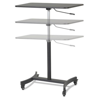 Victor High Rise Mobile Adjustable Sit-Stand Workstation, Steel Frame