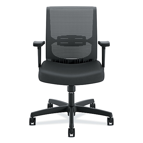 HON Convergence Swivel and Tilt Mid-Back Task Chair, Supports Up to 275 lb., Vinyl