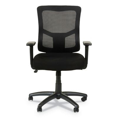 Alera Elusion II Series Mesh Swivel and Tilt Mid-Back Chair with Adjustable Arms, Molded Foam Fabric