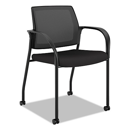 HON Ignition 2.0 4-Way Stretch Mesh Back Mobile Stacking Chair, Foam Seat Cushioning