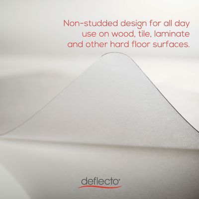 Image showing  Vinyl All-Day Use Non-Studded Chair Mat for Hard Floors, Classic Straight Edge Finish