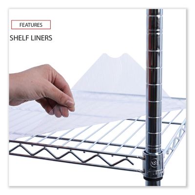 Image showing  5-Shelf Wire Shelving Kit with Casters and Shelf Liners, 48 in.