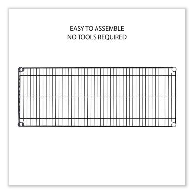 Image showing 5 th Alera 5-Shelf Wire Shelving Kit with Casters and Shelf Liners, 48 in.