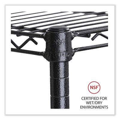 Image showing 5 th Alera 5-Shelf Wire Shelving Kit with Casters and Shelf Liners, 36 in.