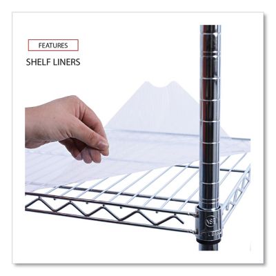 Image showing 3 th Alera 5-Shelf Wire Shelving Kit with Casters and Shelf Liners, 36 in.
