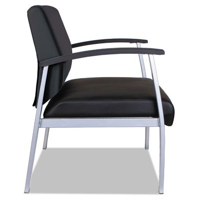 Image showing  metaLounge Series Bariatric Guest Chair, 30.51 in. x 26.96 in. x 33.46 in., Black Seat, Black Back, Silver Base