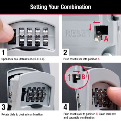 Image showing  1.5 in. Shackle Wide Set-Your-Own-Combination Portable Lock Box