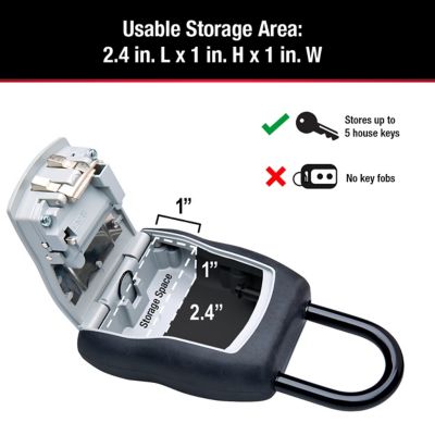 Image showing  1.5 in. Shackle Wide Set-Your-Own-Combination Portable Lock Box