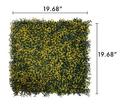 Image showing  19.68 in. x 19.68 in. Artificial Foliage Ficus Gold Style Wall Panels, 4 pc.