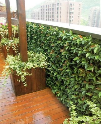 Image showing  19.68 in. x 19.68 in. Artificial Foliage Laurel Style Wall Panels, 4 pc.