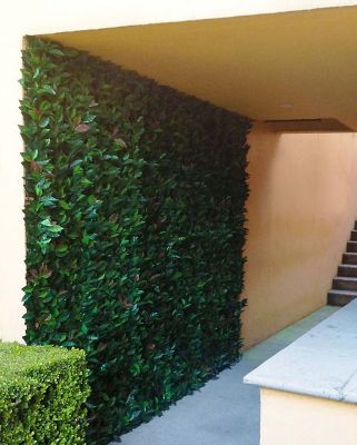 Image showing 6 th Greensmart Dekor 19.68 in. x 19.68 in. Artificial Foliage Laurel Style Wall Panels, 4 pc.