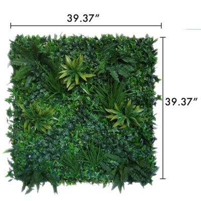Image showing  39.7 in. x 39.7 in. Artificial Foliage Jade Style Wall Panel