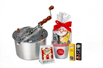 Wabash Valley Farms For the Love of Popcorn Cello Set and Original Whirley Pop Popcorn Popper