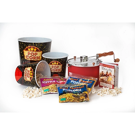 Wabash Valley Farms Red Carpet Whirley Pop Popcorn Maker Set
