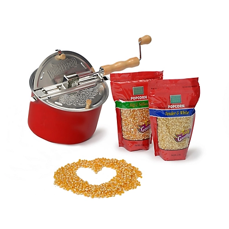Wabash Valley Farms Red Whirley-Pop Popcorn Lovin' Popcorn Maker Gift Set