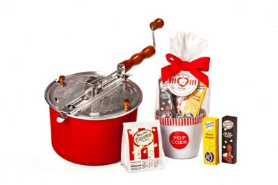 Wabash Valley Farms for the Love of Popcorn Cello Popcorn Popper Set and Red Whirley Pop