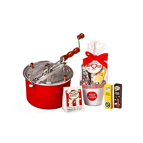 Wabash Valley Farms for the Love of Popcorn Cello Popcorn Popper Set and Red Whirley Pop