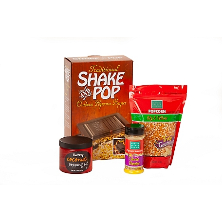Wabash Valley Farms Shake and Pop Popcorn Popper Gift Set