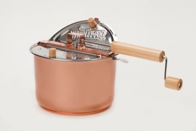 Wabash Valley Farms Copper-Plated Stainless Steel Whirley Pop Popcorn Machine Set