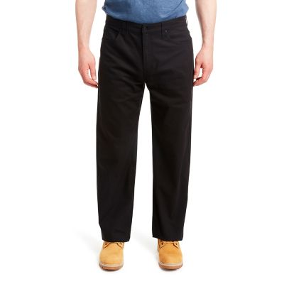 Smith's Workwear Men's Stretch Fit Mid-Rise 5-Pocket Canvas Pants, Double-Tough Stitching