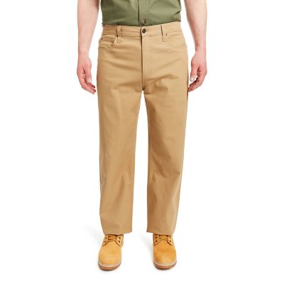 Smith's Workwear Men's Stretch Fit Mid-Rise 5-Pocket Canvas Pants, Double-Tough Stitching