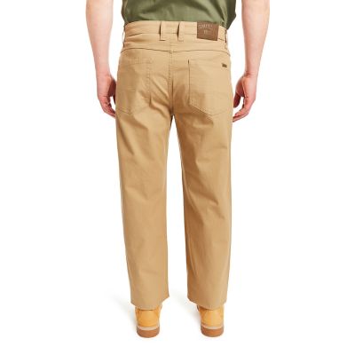 Image showing  Men's Stretch Fit Mid-Rise 5-Pocket Canvas Pants, Double-Tough Stitching