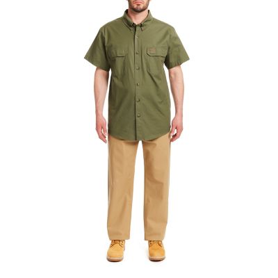 Image showing  Men's Stretch Fit Mid-Rise 5-Pocket Canvas Pants, Double-Tough Stitching