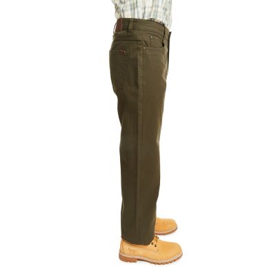 Image showing  Men's Stretch Fit Mid-Rise 5-Pocket Canvas Pants, Double-Tough Stitching