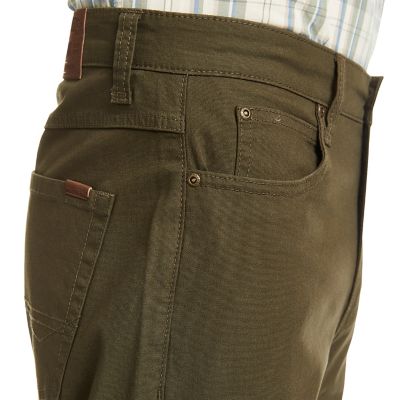 Image showing  Men's Stretch Fit Mid-Rise 5-Pocket Canvas Pants, Double-Tough Stitching