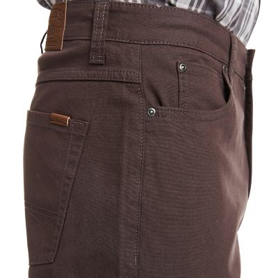 Image showing  Men's Stretch Fit Mid-Rise 5-Pocket Canvas Pants, Double-Tough Stitching