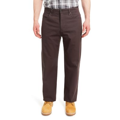 Smith's Workwear Men's Stretch Fit Mid-Rise 5-Pocket Canvas Pants, Double-Tough Stitching