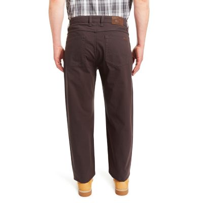Image showing  Men's Stretch Fit Mid-Rise 5-Pocket Canvas Pants, Double-Tough Stitching