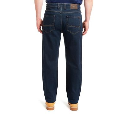 Image showing  Men's Relaxed Fit Mid-Rise Stretch Heavyweight 5-Pocket Denim Work Jeans