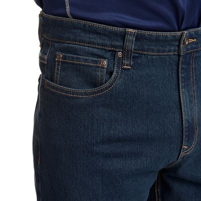 Image showing  Men's Relaxed Fit Mid-Rise Stretch Heavyweight 5-Pocket Denim Work Jeans