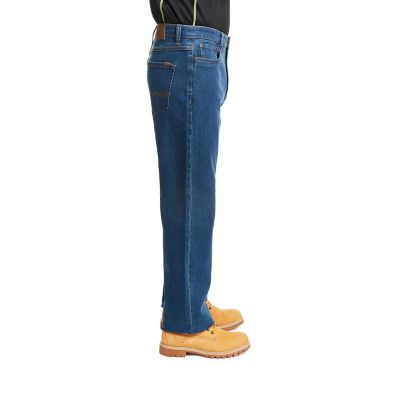 Image showing  Men's Relaxed Fit Mid-Rise Stretch Heavyweight 5-Pocket Denim Work Jeans