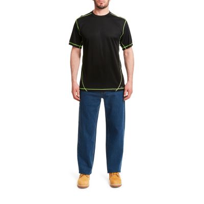 Image showing  Men's Relaxed Fit Mid-Rise Stretch Heavyweight 5-Pocket Denim Work Jeans