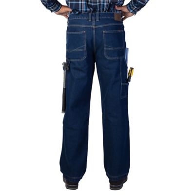 Image showing  Men's Relaxed Fit Mid-Rise Stretch Heavyweight Denim Carpenter Work Jeans