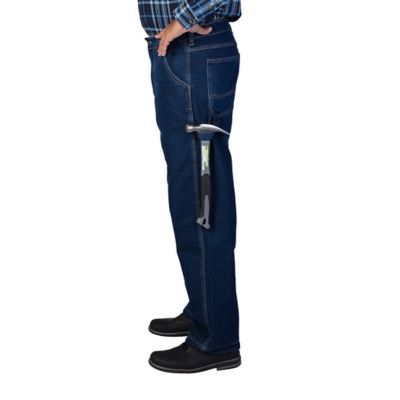 Image showing  Men's Relaxed Fit Mid-Rise Stretch Heavyweight Denim Carpenter Work Jeans