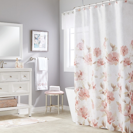 SKL Home Misty Floral Fabric Shower Curtain, 70 in. x 72 in.