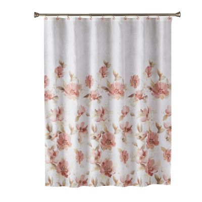 Image showing  Misty Floral Fabric Shower Curtain, 70 in. x 72 in.