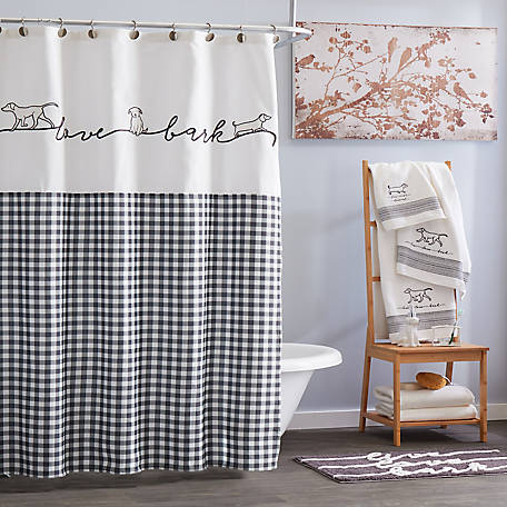 Skl Home Farmhouse Dogs Fabric Shower, You Make Me A Happy Camper Shower Curtain