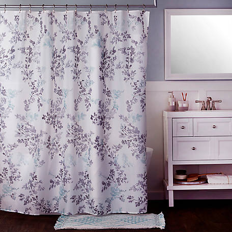 Aqua Fabric Shower Curtain, Shower Curtain Greenhouse