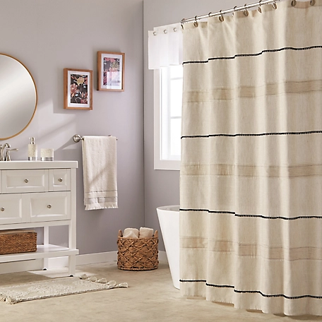 SKL Home Frayser Fabric Shower Curtain, 70 in. x 72 in.