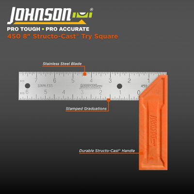Image showing  8 in. Try and Miter Square with Structo-Cast Handle