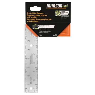 Image showing 5 th Johnson 8 in. Try and Miter Square with Structo-Cast Handle