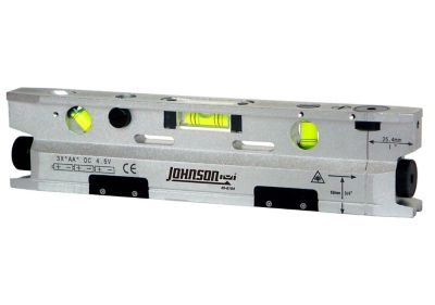 Johnson Level & Tool Three-Beam Magnetic Torpedo Laser Level #40-6184 