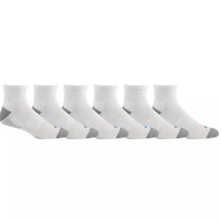 Columbia Sportswear Men's Quarter Athletic Socks 6 Pairs RCS628MTRWH36PR Men's Boot Socks