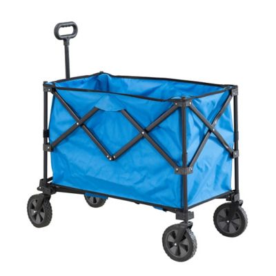 Image showing  Odell Folding Wagon Cart with Wheels, Blue
