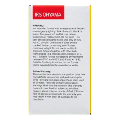 Image showing 8 th IRIS USA 60W Equivalent/800 Lumen A19 LED Light Bulbs with Soft White, 2,700K, 4-Pack